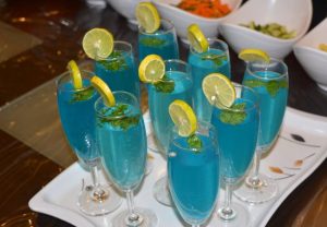 Cool Blue welcome drinks
