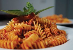 Fusilli in Neapolitan Sauce live Pasta Counter