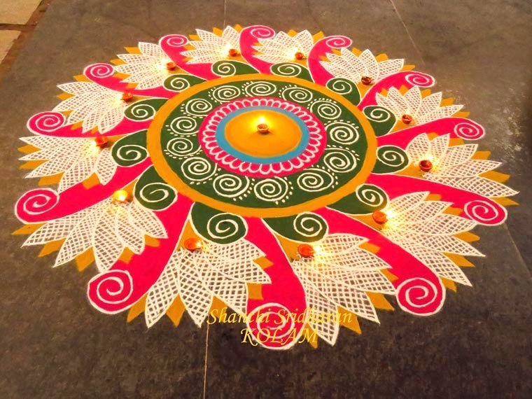 beautiful rangoli designs for diwali competition
