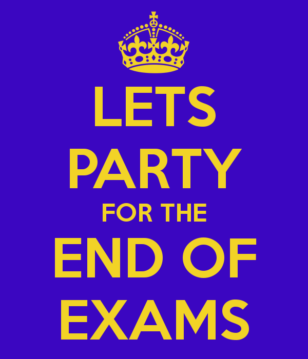 exam over party time