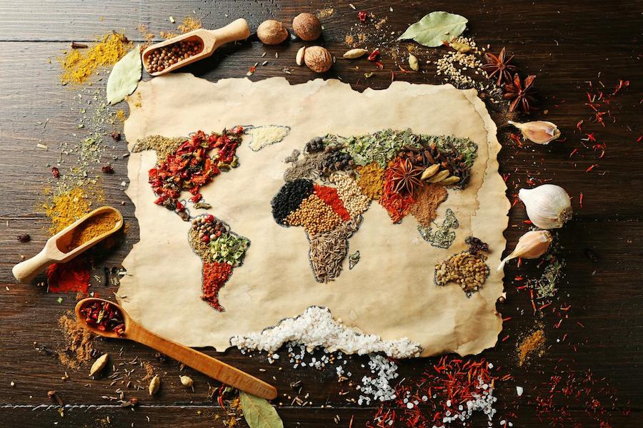 food around the world map